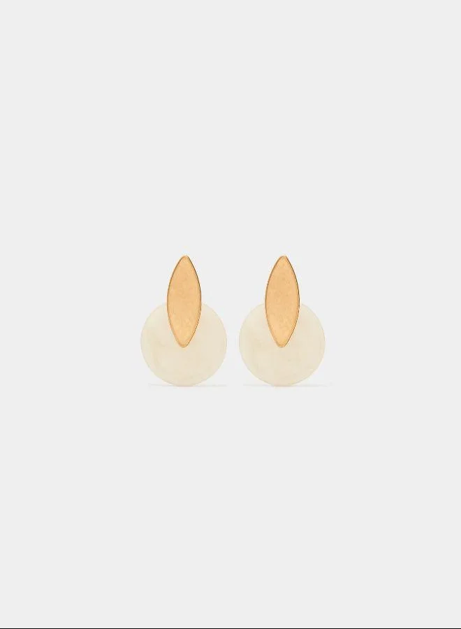 بارفوا أقراط دائرية مع راتنج