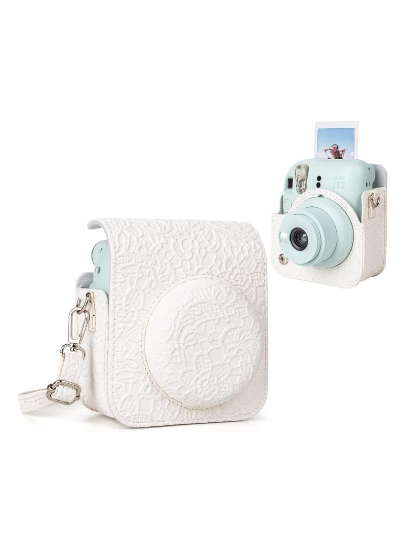 General Fujifilm Instax Mini 12 / Polaroid mini 12 Case, Fujifilm Instax Mini 12 Instant Camera PU Leather Case with Adjustable Shoulder Strap Removable Case  - Image 1