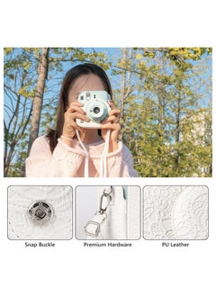 General Fujifilm Instax Mini 12 / Polaroid mini 12 Case, Fujifilm Instax Mini 12 Instant Camera PU Leather Case with Adjustable Shoulder Strap Removable Case  - Image 3