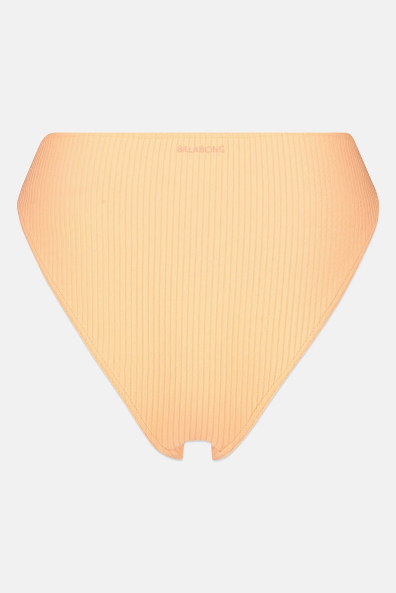 Billabong Women High Leg Textured Bikini Bottom, Peach - Image 2