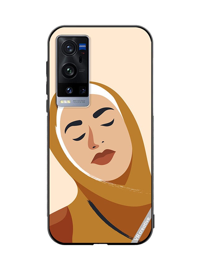 VR CREATIVE Protective Case Cover For Vivo X60 Pro Plus Cartoon Woman Shape Design Multicolour - Image 1