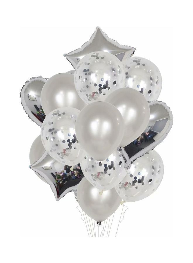 NIBEMINENT 14-Piece Aluminum Film Sequined Balloon Set - Image 1