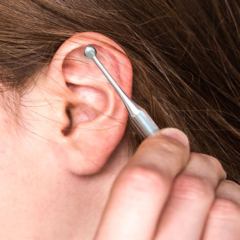 Flylin قلم الوخز بالإبر، رأس مزدوج لقلم نقاط الأذن والجسم، أداة تدليك الوجه بالضغط الإبري من الفولاذ المقاوم للصدأ، قلم استكشاف نقاط الأذن والجسم - Image 2