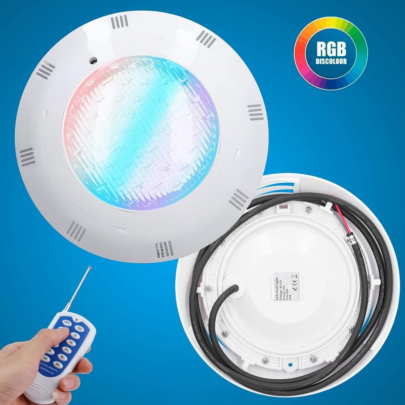 12W RGB LED Pool Light, AC/DC 12V, IP68 Waterproof with RF Remote Control - Image 2