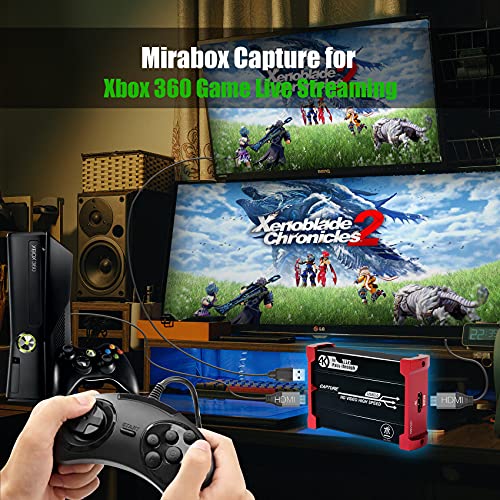 Mirabox Capture Card for Nintendo Switch,USB3.0 1080P 60FPS Video Audio Capture Card,Support 4K@30Hz Input and Passthrough for PS4 PS5 DSLR Xbox Streaming and Recording by OBS - Image 3