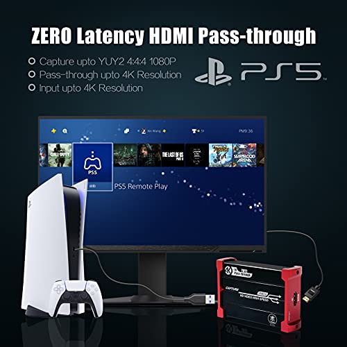 Mirabox Capture Card for Nintendo Switch,USB3.0 1080P 60FPS Video Audio Capture Card,Support 4K@30Hz Input and Passthrough for PS4 PS5 DSLR Xbox Streaming and Recording by OBS - Image 2