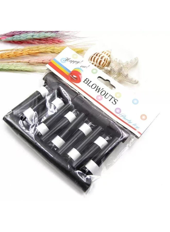 20 Pieces Blowouts Noisemakers, Funny Party Blowouts Blowers Musical Blowouts, Plastic Whistle, Party Horns Colorful Musical Paper Blowouts Whistles Party Supplies Decorative Toys, Random Color - Image 3