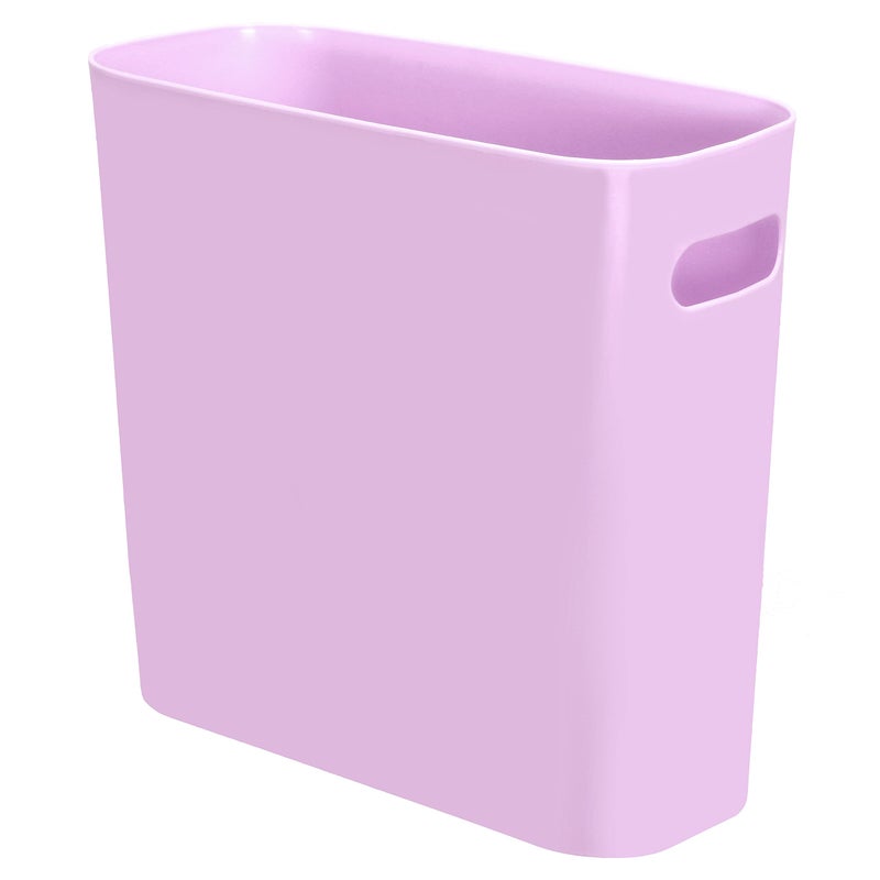 Youngever 1.5 Gallon Slim Trash Can, Plastic Garbage Container Bin, Small Trash Bin with Handles for Home Office, Living Room, Study Room, Kitchen, Bathroom (1 Pack Purple) - Image 1