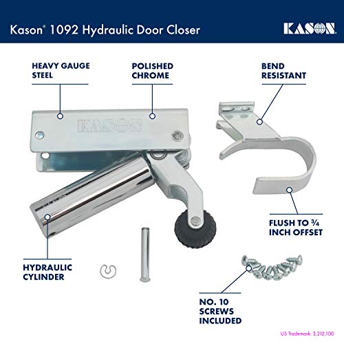 Kason 1092 Hydraulic Door Closer, Flush to 3/4 Inch Offset - Image 2