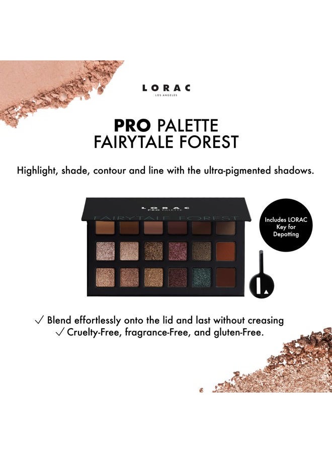 Lorac PRO Eyeshadow Palette, Fairytale Forest | Matte & Shimmer Makeup | Glitter | Mirror Compact | Cruelty Free, Gluten Free, Vegan - Image 2