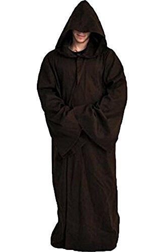 Cosplaysky Men's Cosplay Cloak Robe Costume Halloween Tunic Hooded Uniform - Image 1