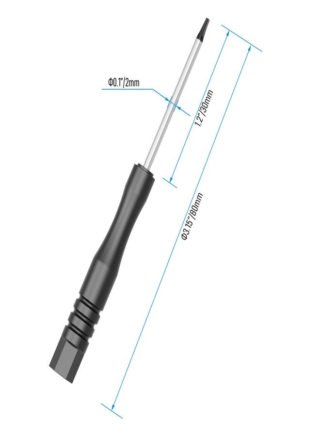 FOCMKEAS 5PCS Mini Pentalobe Screwdriver P2 0.8mm Compatible with iPhone, Small 5-Point Screwdriver Pentalobe 0.8mm Fits 5-point Pentalobe Screws, Non-magnetic - Image 2