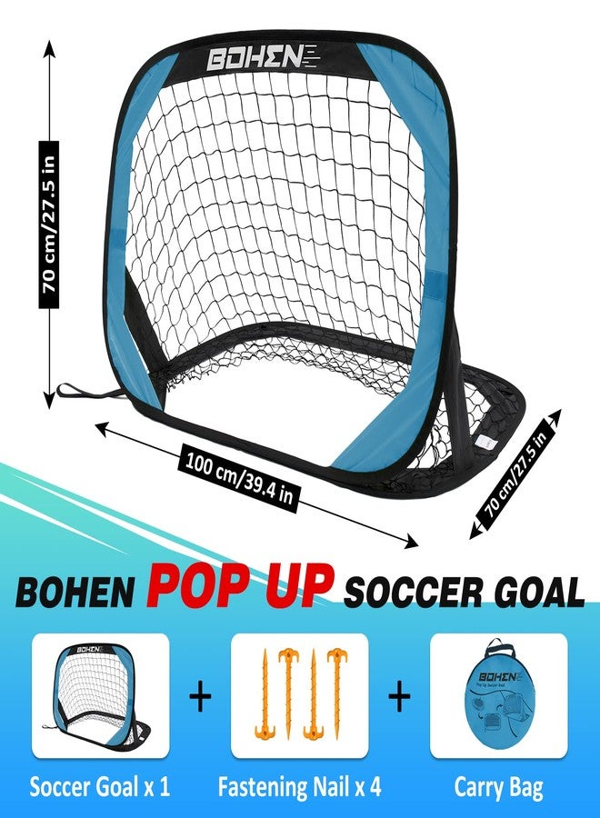 BOHEN Pop Up Soccer Goals for Kids-Foldable Portable Soccer Net for Outdoor Indoor Backyard Beach - Image 2