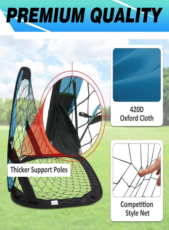 BOHEN Pop Up Soccer Goals for Kids-Foldable Portable Soccer Net for Outdoor Indoor Backyard Beach - Image 4