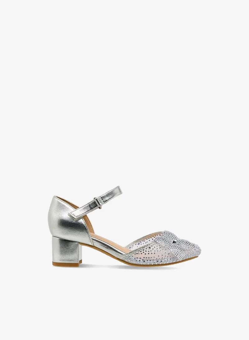 Celeste Girls Floral Embellished Block Heel Sandals Ramadan Collection