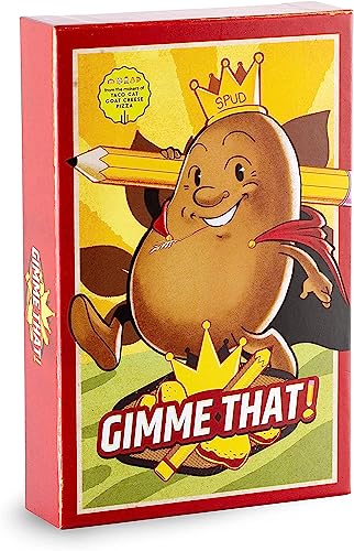 Gimme That by The Creators of Taco Cat Goat Cheese Pizza Family Party Game 3 to 8 Players Ages 8 1 Minute to Learn and Ridiculously Fun to Play