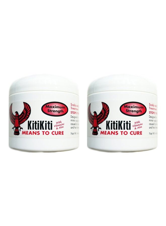 KitiKiti Scalp and Skin Treatment Maximum Strength 4oz Jar (2 Pack)