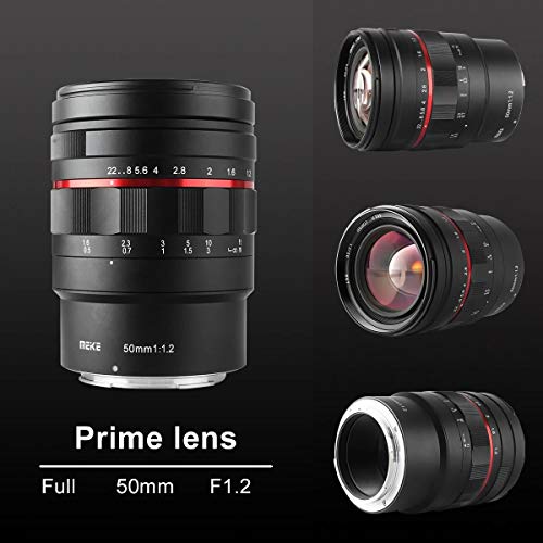 Meike 50mm F1.2 Full Frame Manual Lens with Large Aperture, Ideal for Portrait Photography, Sony E-Mount A7III A9 NEX 3 3N 5 NEX 5T NEX 5R NEX 6 7 A5000 A5100 A6000 A6100 A6300 A6500 - Image 4