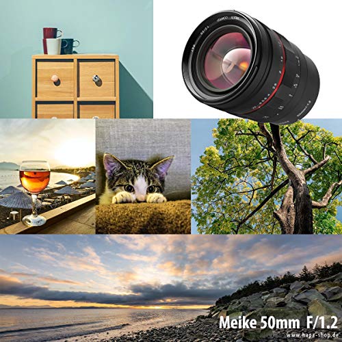 Meike 50mm F1.2 Full Frame Manual Lens with Large Aperture, Ideal for Portrait Photography, Sony E-Mount A7III A9 NEX 3 3N 5 NEX 5T NEX 5R NEX 6 7 A5000 A5100 A6000 A6100 A6300 A6500 - Image 2