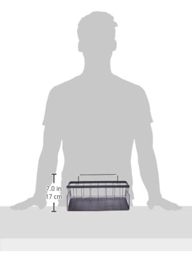 يسكن المنزل HOME DWELL صينية حوض مطبخ ذاتية التصريف من الستانلس ستيل | حامل إسفنجي ومنظم حوض مقاوم للصدأ مع تصريف أوتوماتيكي | موفر للمساحة - Image 2