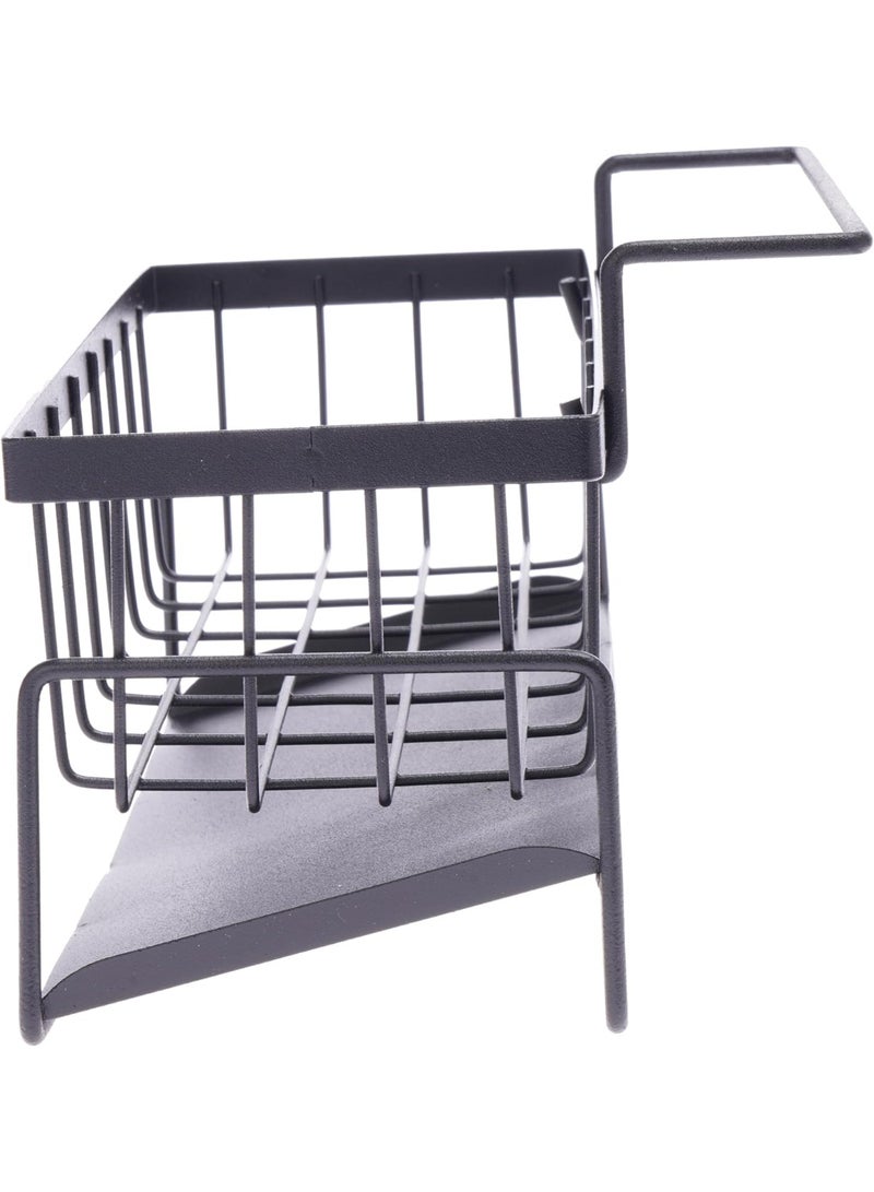 يسكن المنزل HOME DWELL صينية حوض مطبخ ذاتية التصريف من الستانلس ستيل | حامل إسفنجي ومنظم حوض مقاوم للصدأ مع تصريف أوتوماتيكي | موفر للمساحة - Image 4