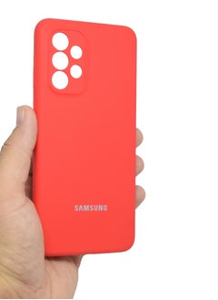 Logo Silicone Protective Cover for Samsung Galaxy A33 Slim Stylish Case with Inside Microfiber Lining  - Image 3