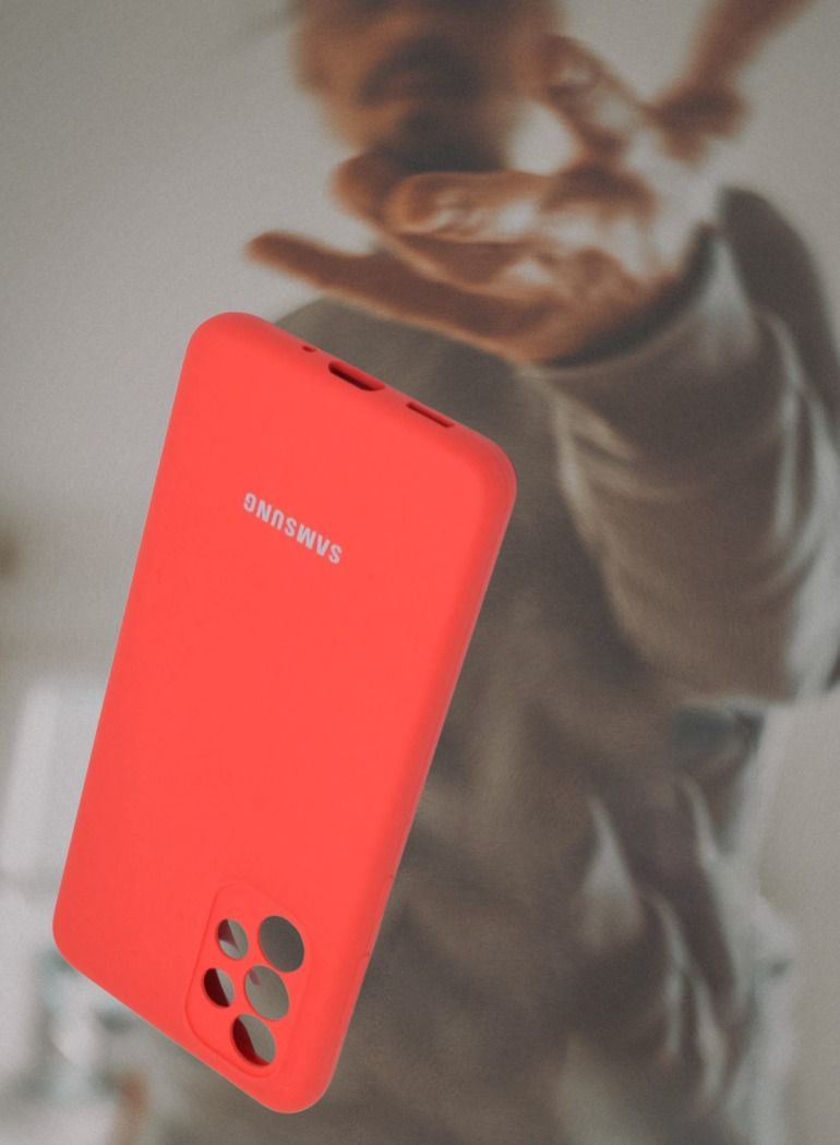 لوجو غطاء واقٍ من السيليكون لهاتف Samsung Galaxy A33 جراب رفيع وأنيق مع بطانة داخلية من الألياف الدقيقة - Image 2