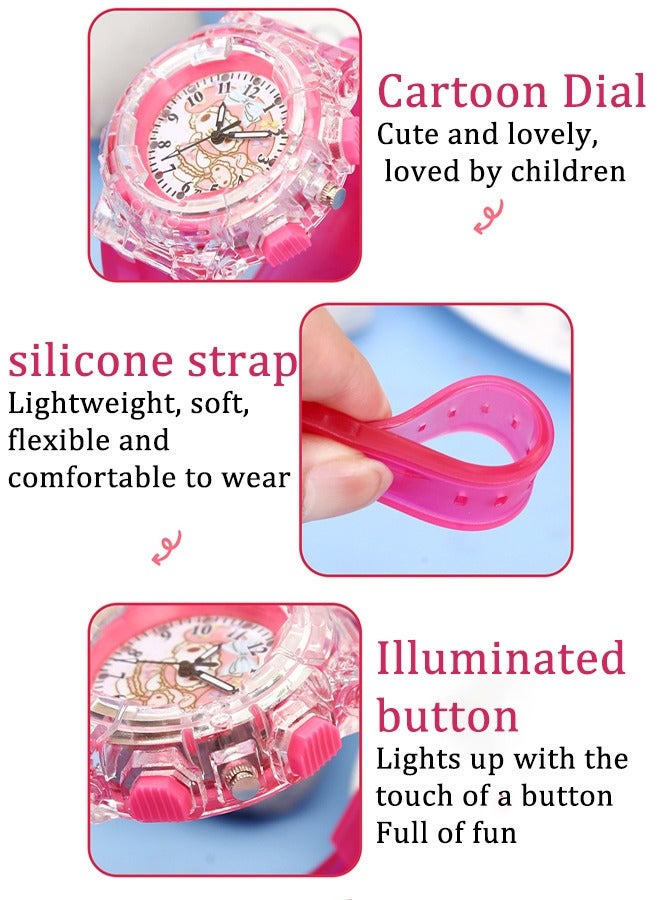 AZorb Watch for Kids Boys Girls Colorful LED Luminous Sport Children Students Teenagers Digital Pointer Quartz Watch Waterproof Silicone Band Gifts for 5-15 Ages Black  - Image 4
