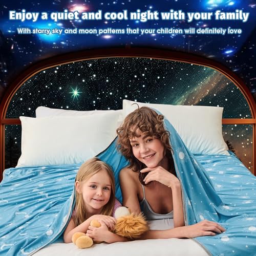 inhand Cooling Blanket King Size (90"x108") - Cooled Blankets for Hot Sleepers Lightweight Breathable Summer Blanket for Sleeping Night Sweats to Keep Cool in The Heat -Aqua - Image 2