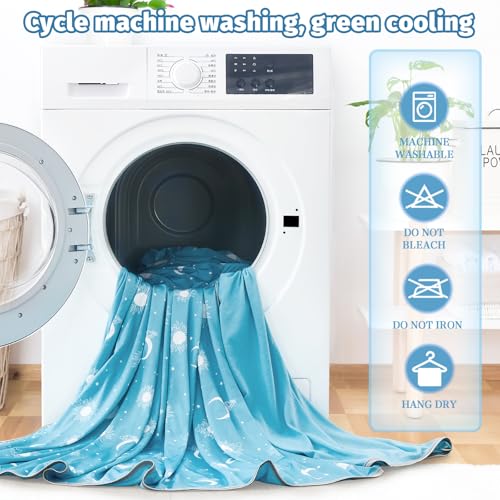 inhand Cooling Blanket King Size (90"x108") - Cooled Blankets for Hot Sleepers Lightweight Breathable Summer Blanket for Sleeping Night Sweats to Keep Cool in The Heat -Aqua - Image 4