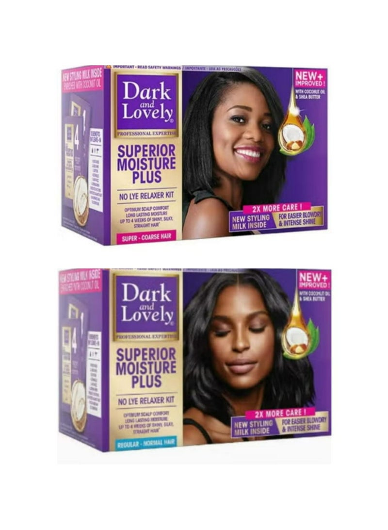 Dark & Lovely Hair Relaxer Superior Moisture Plus And Superior Moisture Plus No Lye Relaxer Kit Regular - Image 1