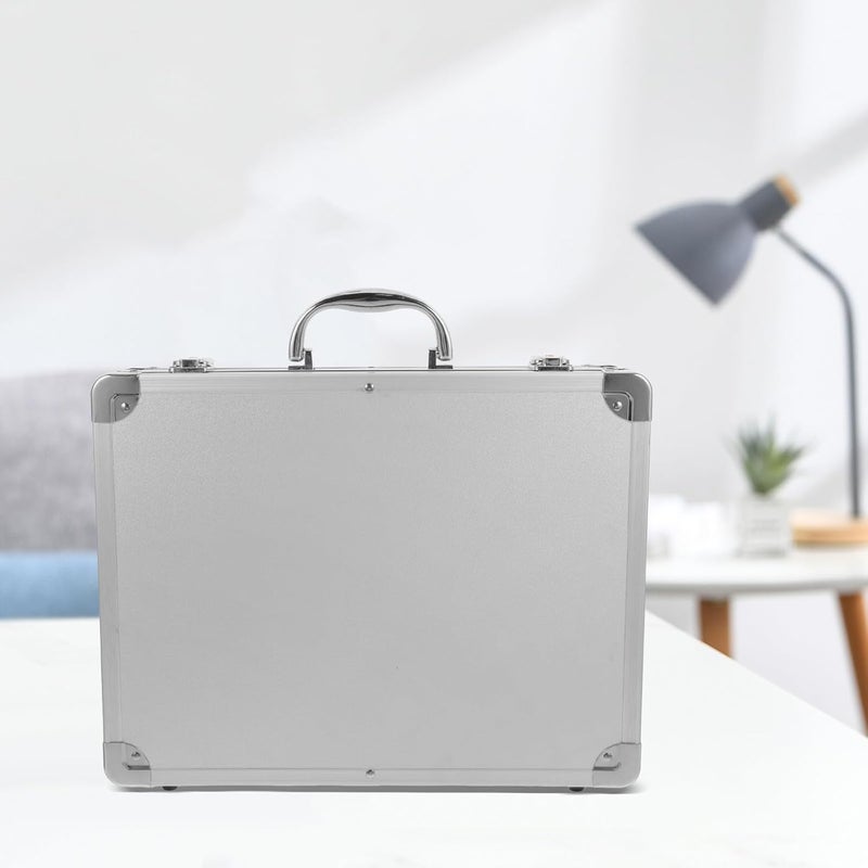 SHERCHPRY Aluminum Alloy Briefcase Small Portable Tool Box Metal Storage Case Handheld Organizer for Home and Workshop Safe Document Carrying - Image 5