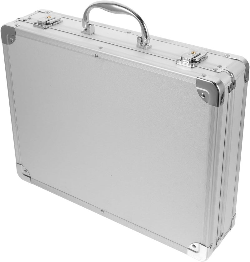 SHERCHPRY Aluminum Alloy Briefcase Small Portable Tool Box Metal Storage Case Handheld Organizer for Home and Workshop Safe Document Carrying - Image 1