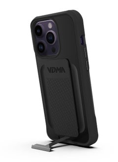 iPhone 14 Pro Case by VDMA Special Case Compatible with iPhone 14 Pro - Black, Shockproof Design with Durable Hand Strap, Built-In Kickstand, Magnetic Compatibility, and Enhanced Drop Protection`