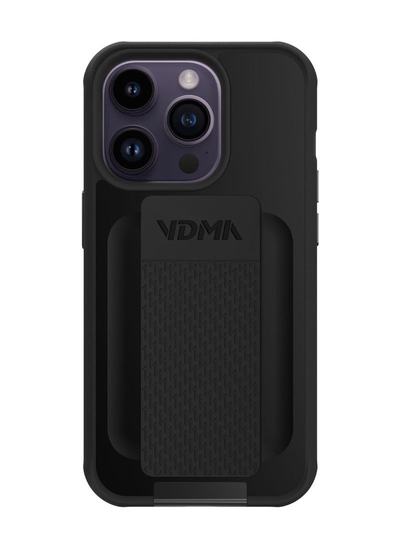 MARVN - iPhone 14 Pro Case by VDMA Special Case Compatible with iPhone 14 Pro - Black, Shockproof Design with Durable Hand Strap, Built-In Kickstand, Magnetic Compatibility, and Enhanced Drop Protection` - Image 1