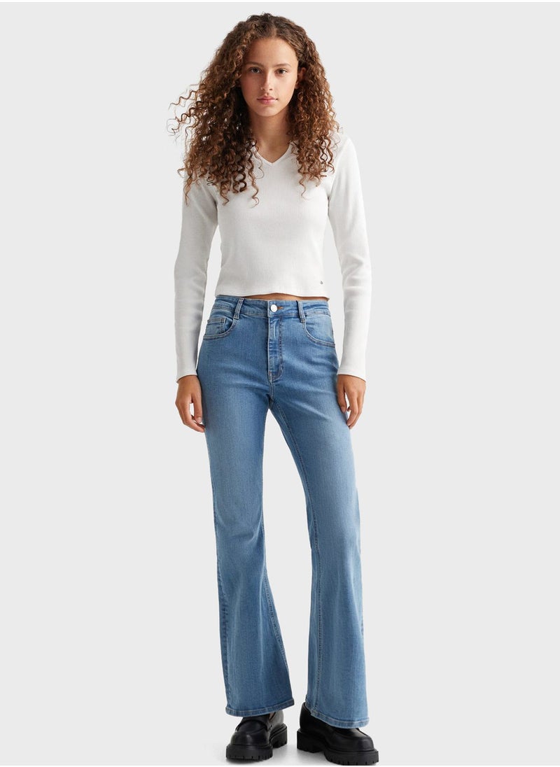 MANGO - Youth Essential Ribbed Top - Image 1