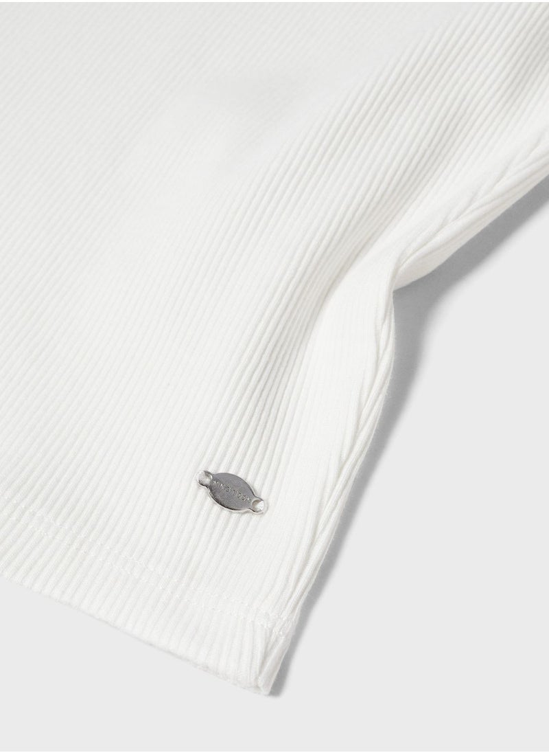 MANGO - Youth Essential Ribbed Top - Image 1