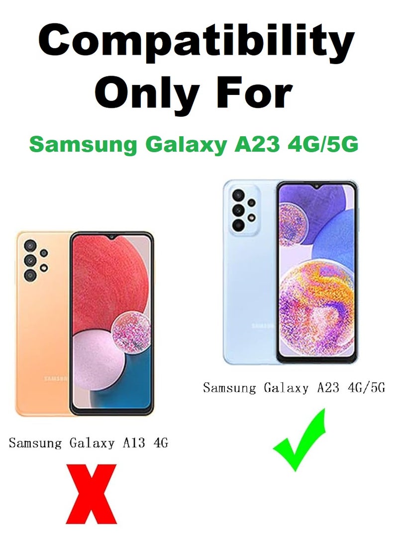 2 Pieces Tempered Glass Screen Protector Clear Designed For Samsung Galaxy A23 Full Screen Coverage And Bubble Free