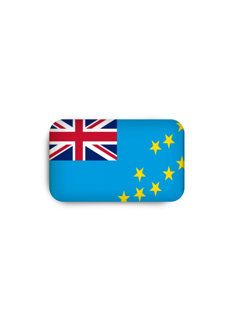 971MEDIA Tuvalu Flag Magnetic Badge  - Image 2