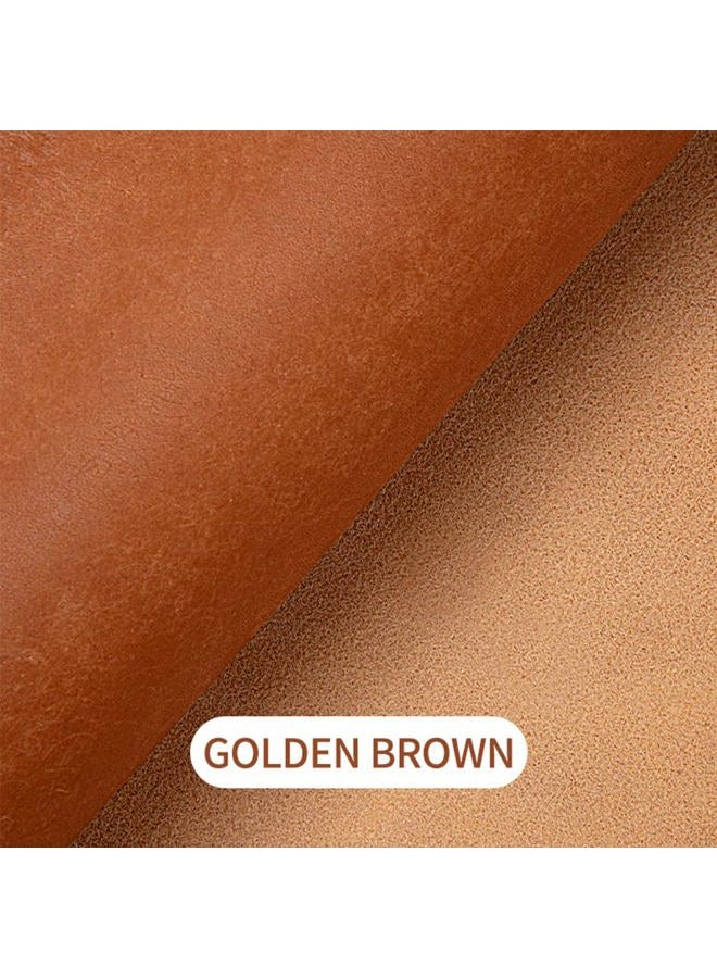 WUTA Vintage Veg-Tanned Cowhide Thick Leather Sheets 2.0-2.2MM Genuine Natural Vintage Textured Leather for Crafts Sewing Hobby Workshop, Golden Brown, Irregular 3 feet - Image 3