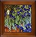 3DROSE 3dRose ft_48248_1 Van Gogh Irises Framed Tile, 8 by 8-Inch - Image 2