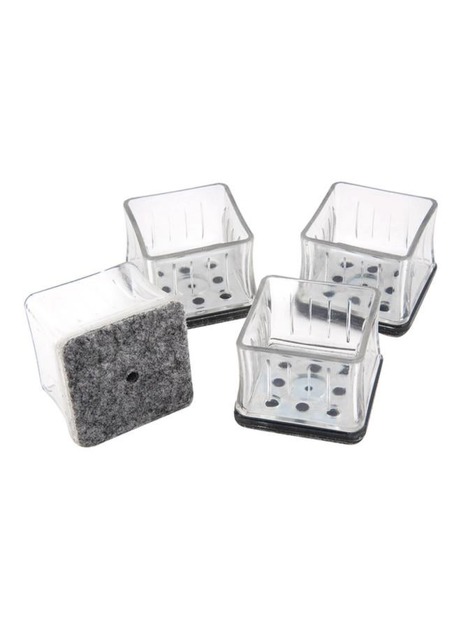 Magic Sliders Square Shape Rubber Felt Pad Set Clear 1.25 - 1.37Inch 26035 - Image 1