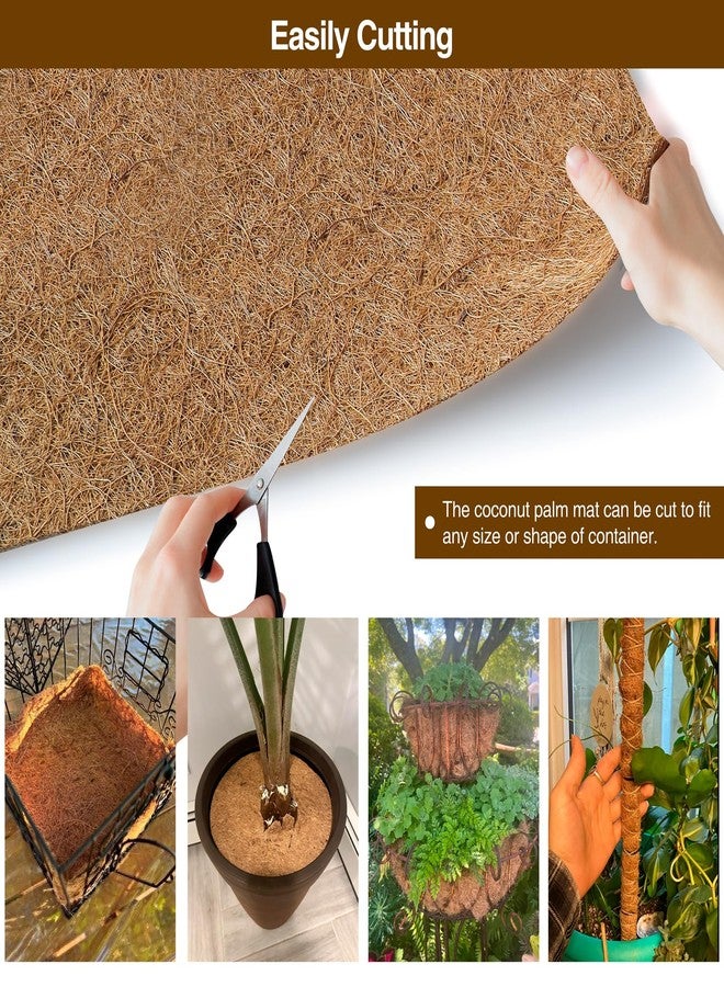 MAXPACE Natural Coconut Coir Liner Sheets - 14x11inch 2 Pcs Coco Fiber for Plant, Planter, Window Basket, Garden Decoration, and Pet Reptile Carpet or Mat - Image 4