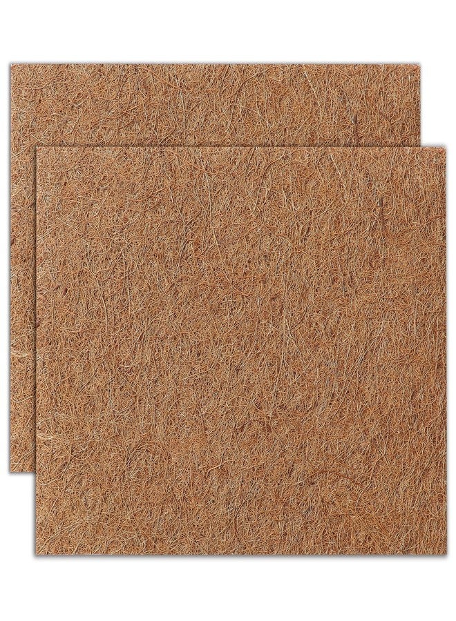 MAXPACE Natural Coconut Coir Liner Sheets - 14x11inch 2 Pcs Coco Fiber for Plant, Planter, Window Basket, Garden Decoration, and Pet Reptile Carpet or Mat - Image 1
