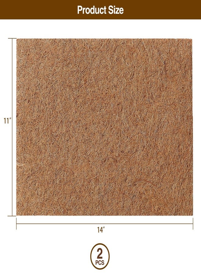 MAXPACE Natural Coconut Coir Liner Sheets - 14x11inch 2 Pcs Coco Fiber for Plant, Planter, Window Basket, Garden Decoration, and Pet Reptile Carpet or Mat - Image 2