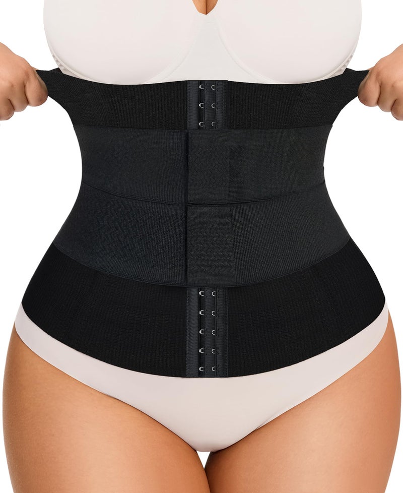 YERKOAD Waist Trainer for Women Plus Size Corset Shapewear Tummy Control Waist Cincher Postpartum Belly Band Wrap(4X Plus,Black) - Image 1