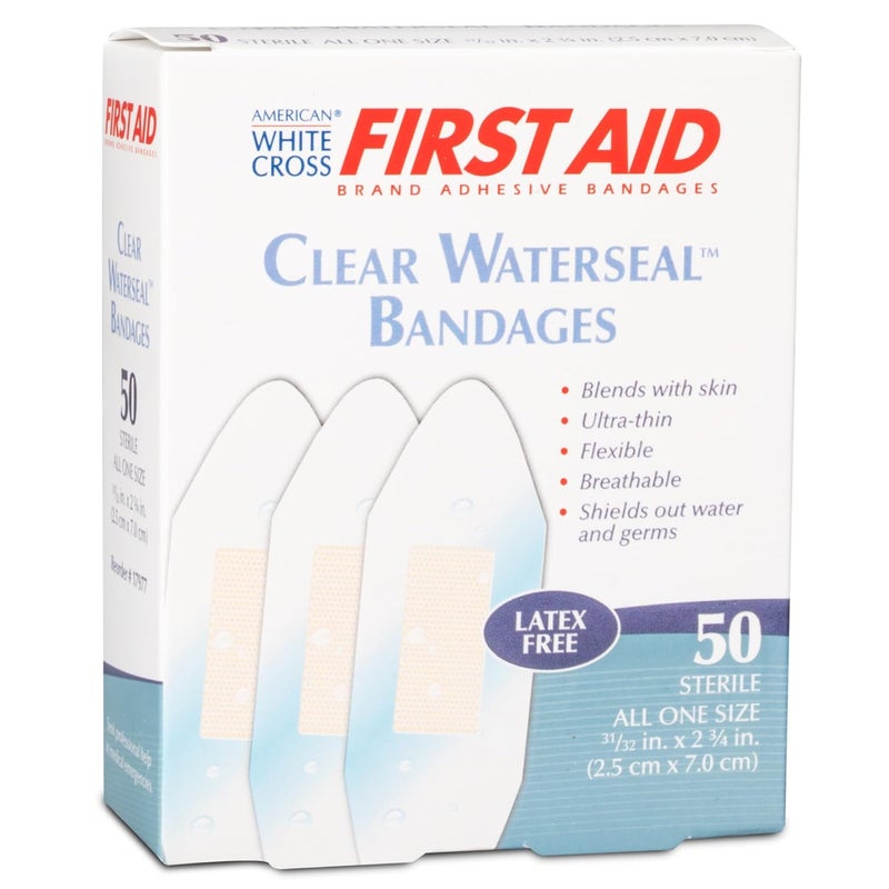 dukal 17977  Description  Waterseal Adhesive Strips  American White Cross Waterseal Adhesive Strips Sterile DUKAL Corporation  Box of 50 - Image 3
