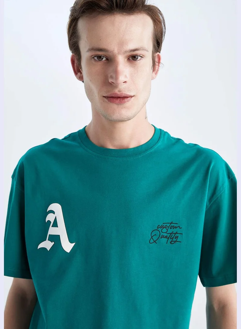 DeFacto Man Crew Neck Short Sleeve Knitted T-Shirt