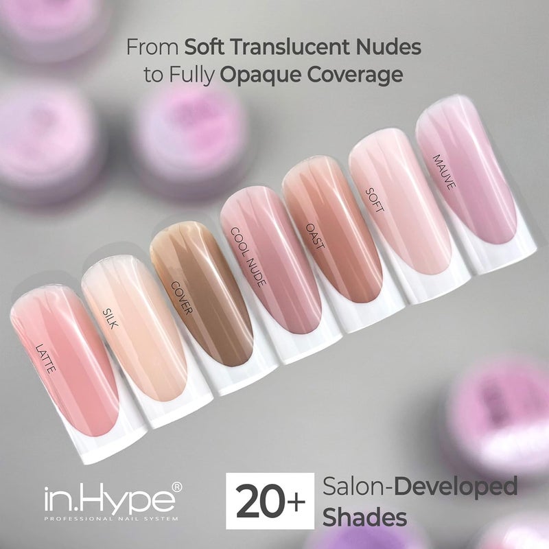 All need matching options IN.HYPE UV/LED Hard Builder Gel for Nail Extension/Strengthening Oats Nude #11 Custom sizing alternatives - Image 3