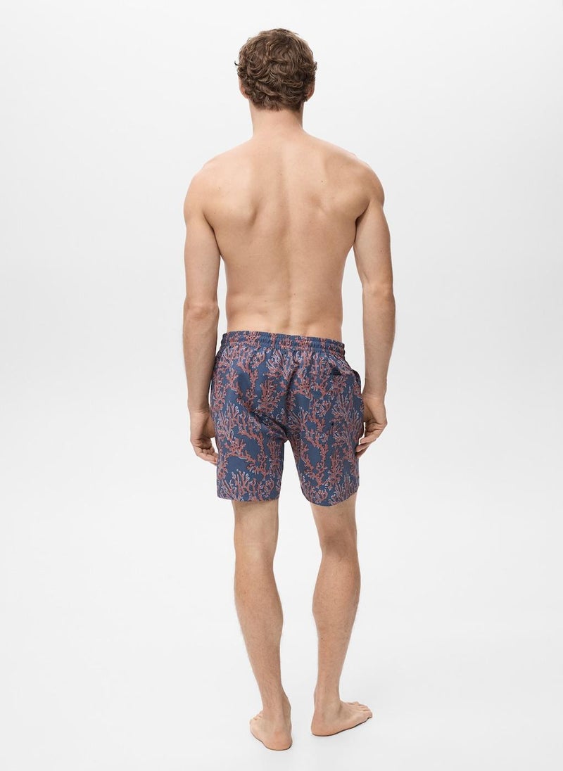 Mango Man Coral Print Swimming Trunks  - Image 2
